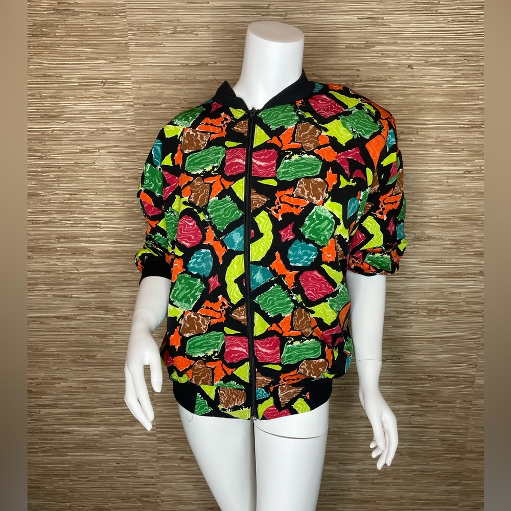 Vintage colorful bomber jacket